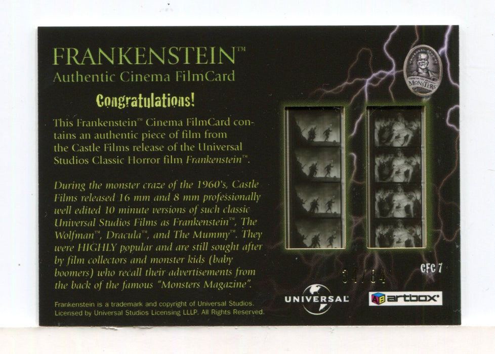 Frankenstein Cinema Film Cel Chase Card CFC 7 #34/84 Artbox 2006 - TvMovieCards.com
