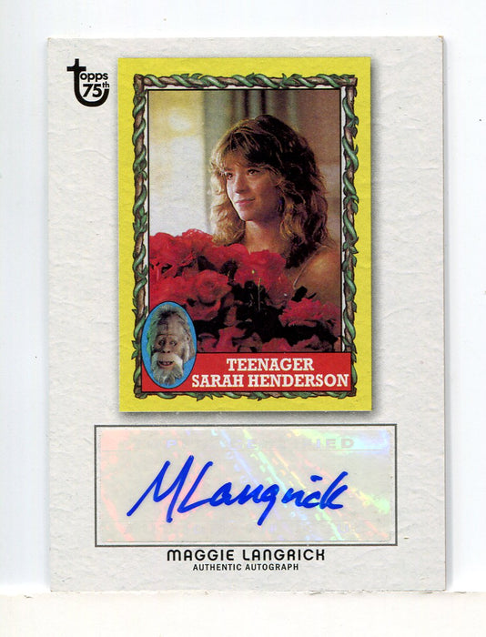 Topps 75th Anniversary Maggie Langrick Harry and Hendersons Autograph Card - TvMovieCards.com