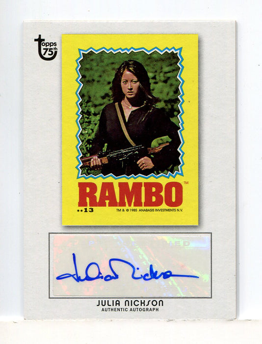Topps 75th Anniversary Rambo First Blood Julia Nichson Co Bao Autograph Card - TvMovieCards.com