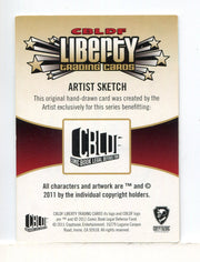 2011 Cryptozoic CBLDF Liberty Artist Sketch Card by Victor "Victomon" Rodriguez - TvMovieCards.com