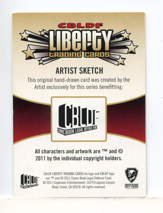 2011 Cryptozoic CBLDF Liberty Artist Sketch Card by Victor "Victomon" Rodriguez - TvMovieCards.com