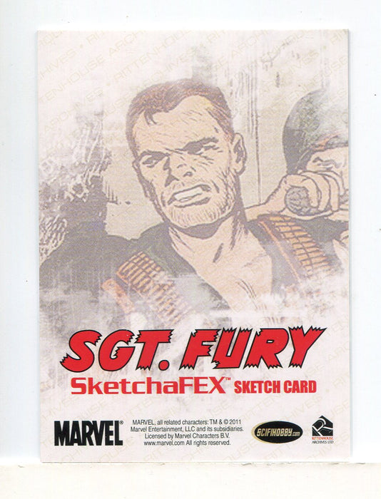 Sgt. Fury and His Howling Commandos 50th Ann. Autograph Sketch Card - TvMovieCards.com