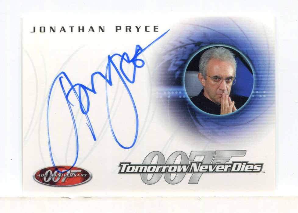 James Bond 40th Anniversary Jonathan Pryce Autograph Card A1 - TvMovieCards.com