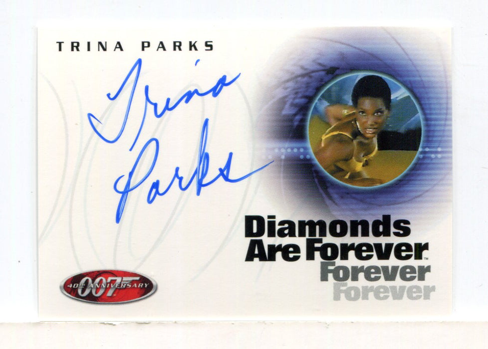 James Bond 40th Anniversary Trina Parks Autograph Card A7 - TvMovieCards.com