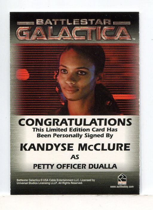 Battlestar Galactica Season One Kandyse McClure Autograph Card - TvMovieCards.com