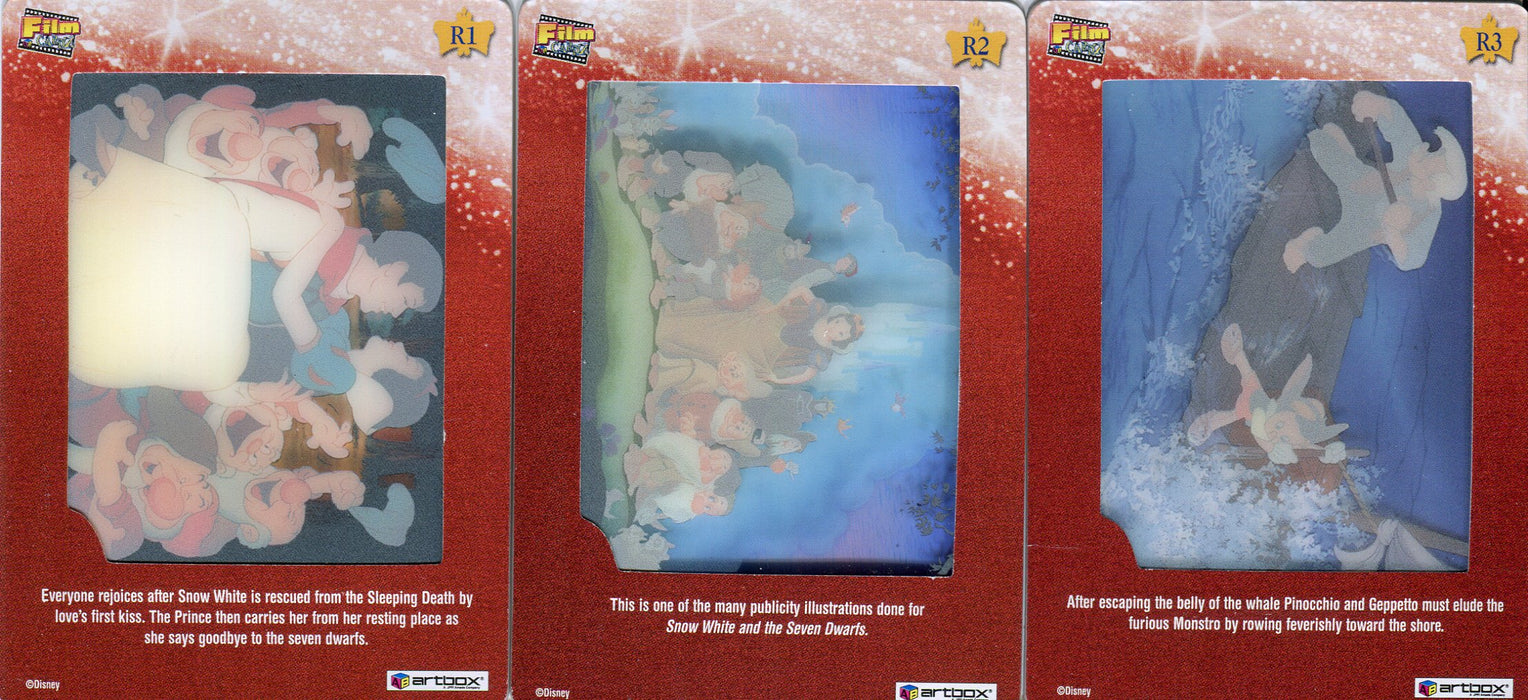 Disney Classic Movie FilmCardz Rare FilmCardz Chase Card Lot R1-R3 Artbox 2003 - TvMovieCards.com