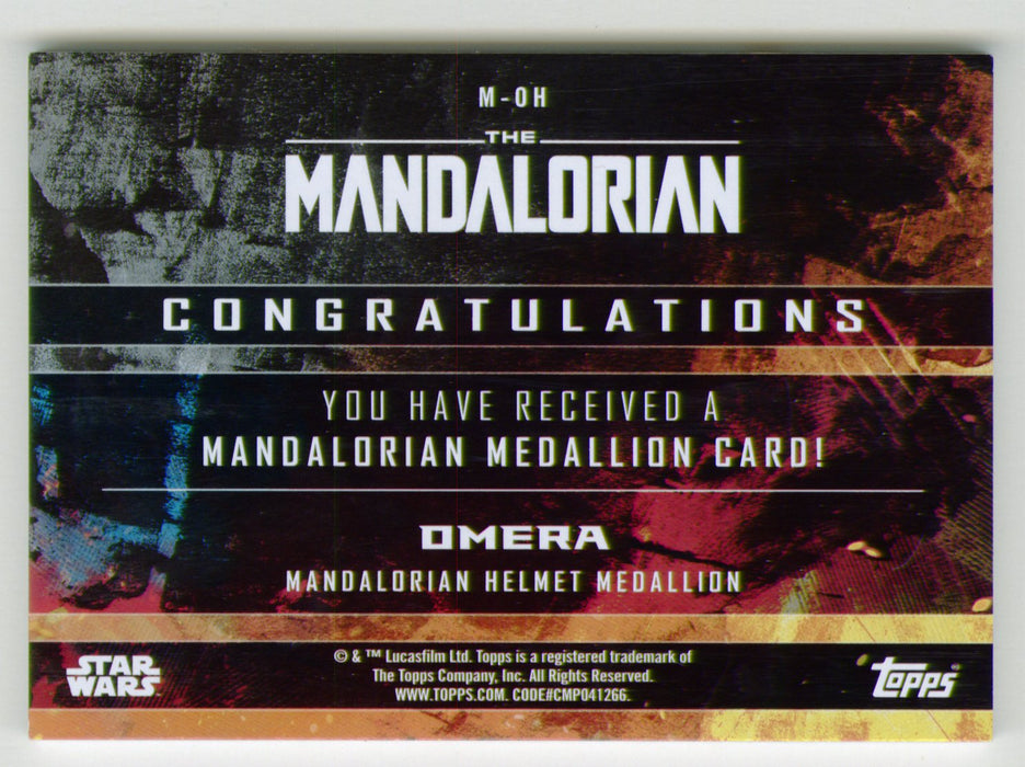 2020 Star Wars The Mandalorian Medallion Trading Card M-OH Omera Topps - TvMovieCards.com