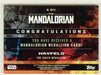 2020 Star Wars The Mandalorian Medallion Trading Card M-MFC Mayfield Topps - TvMovieCards.com