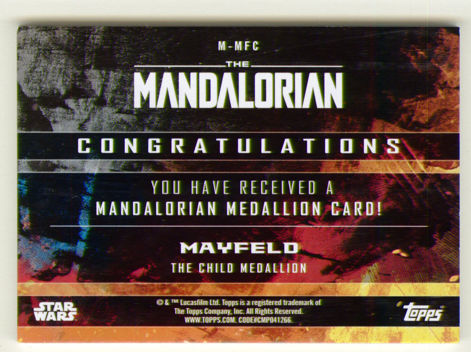 2020 Star Wars The Mandalorian Medallion Trading Card M-MFC Mayfield Topps - TvMovieCards.com