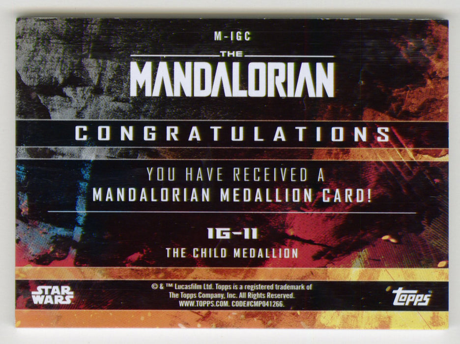 2020 Star Wars The Mandalorian Medallion Trading Card M-IGC IG-11 Topps - TvMovieCards.com