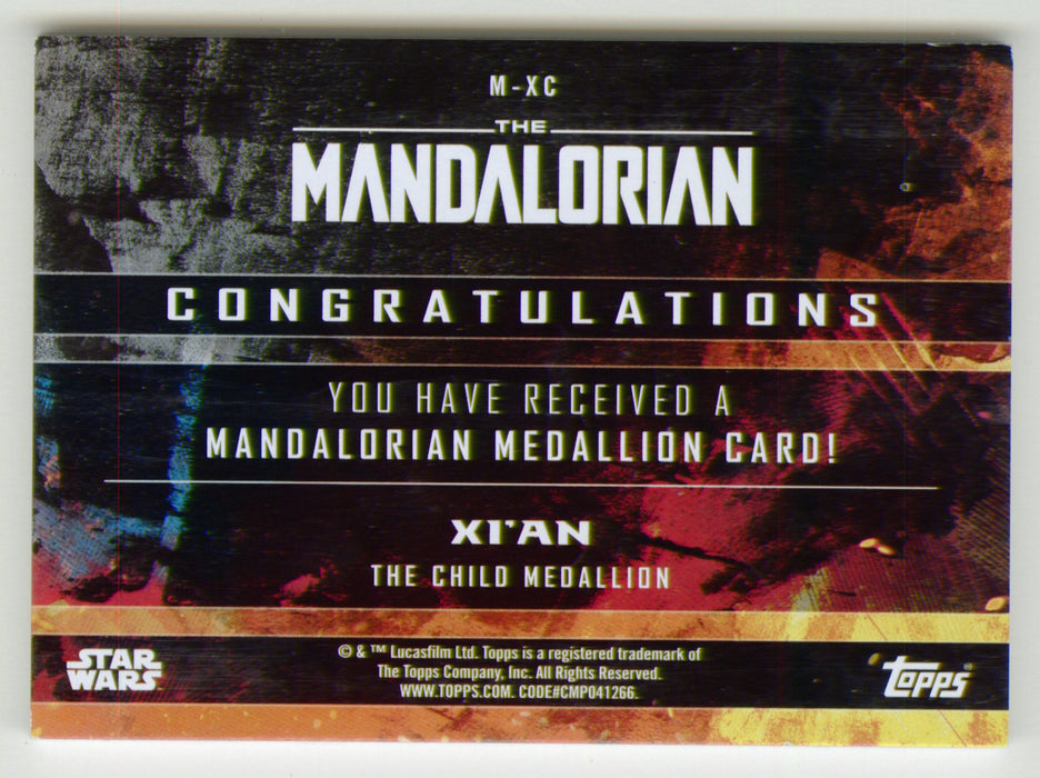 2020 Star Wars The Mandalorian Medallion Trading Card M-XC Xi'An Topps - TvMovieCards.com