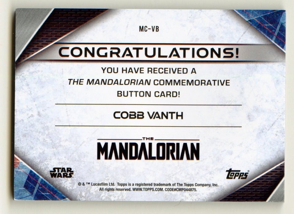 2021 Star Wars The Mandalorian Button Trading Card MC-VB Cobb Vanth Topps - TvMovieCards.com