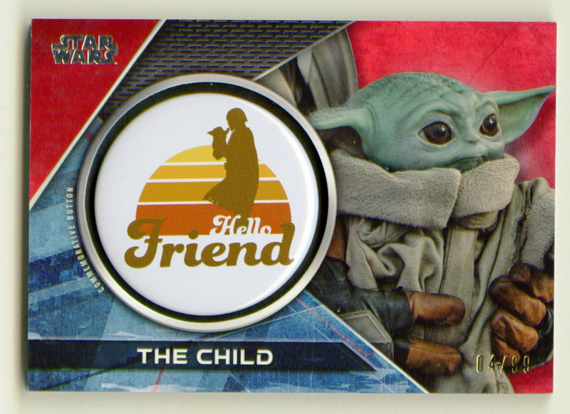 2021 Star Wars The Mandalorian Button Trading Card MC-CF The Child Topps - TvMovieCards.com