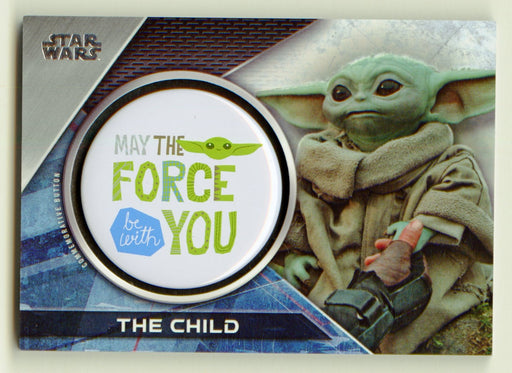 2021 Star Wars The Mandalorian Button Trading Card MC-CMF The Child Topps - TvMovieCards.com