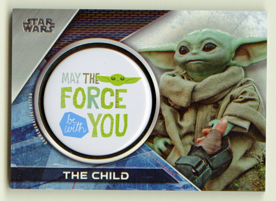 2021 Star Wars The Mandalorian Button Trading Card MC-CMF The Child Topps - TvMovieCards.com