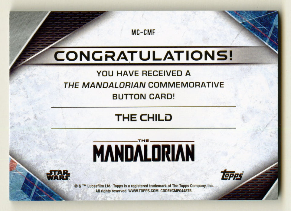 2021 Star Wars The Mandalorian Button Trading Card MC-CMF The Child Topps - TvMovieCards.com