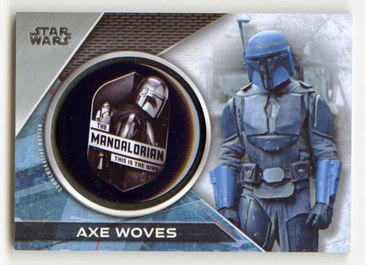 2021 Star Wars The Mandalorian Button Trading Card MC-ATW Axe Woves Topps - TvMovieCards.com