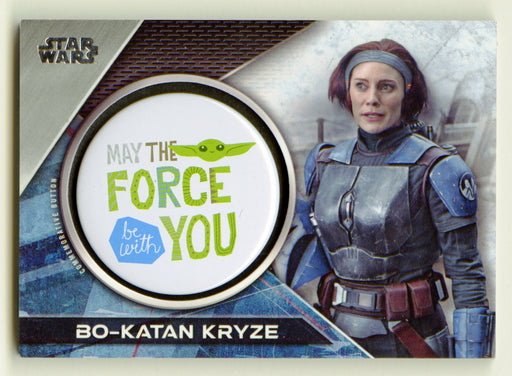 2021 Star Wars The Mandalorian Button Trading Card MC-BMF Bo-Katan Kryze Topps - TvMovieCards.com