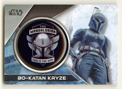 2021 Star Wars The Mandalorian Button Trading Card MC-BHW Bo-Katan Kryze Topps - TvMovieCards.com