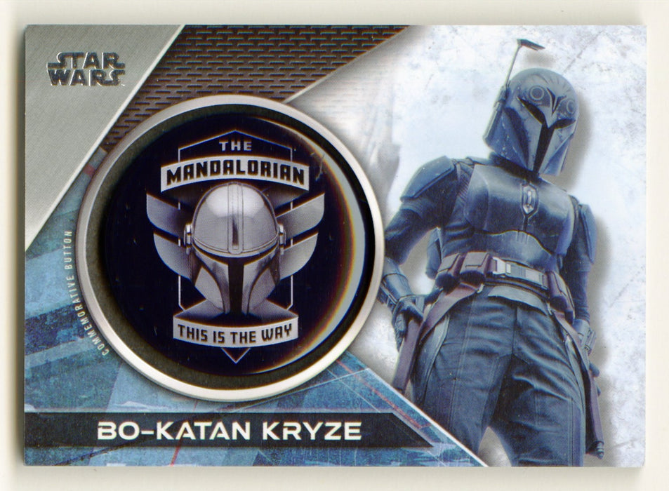 2021 Star Wars The Mandalorian Button Trading Card MC-BHW Bo-Katan Kryze Topps - TvMovieCards.com