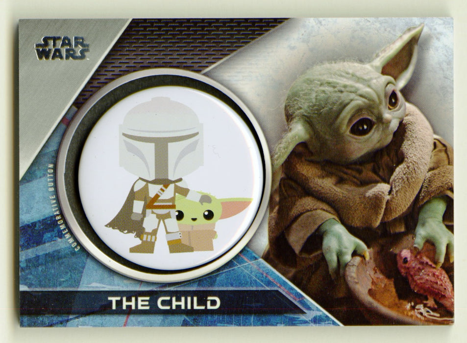 2021 Star Wars The Mandalorian Button Trading Card MC-CMC The Child Topps - TvMovieCards.com