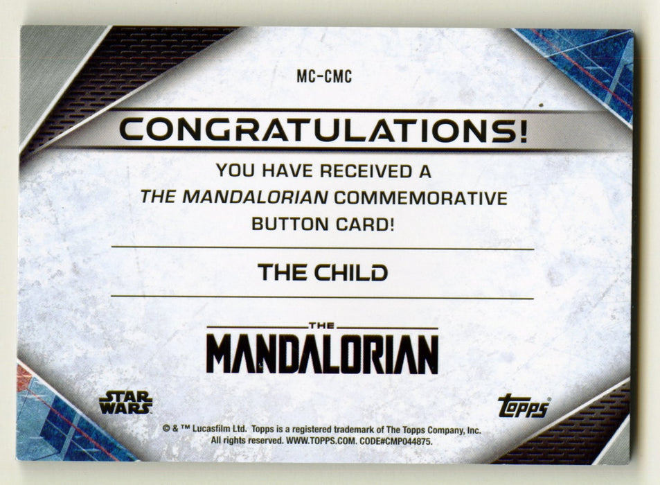 2021 Star Wars The Mandalorian Button Trading Card MC-CMC The Child Topps - TvMovieCards.com