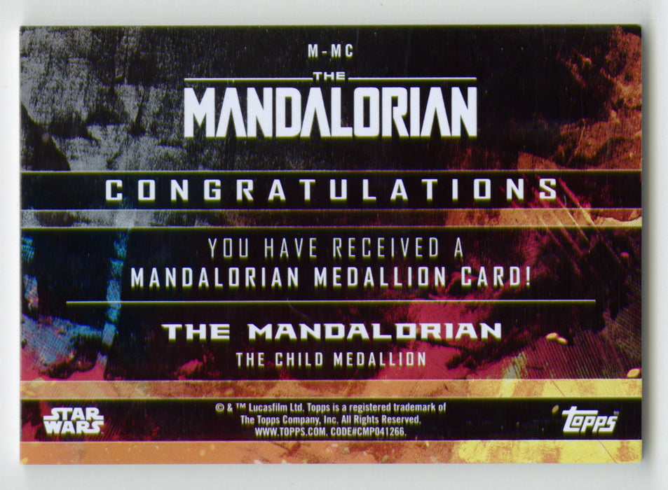 2020 Star Wars The Mandalorian Medallion Trading Card M-MC Topps - TvMovieCards.com