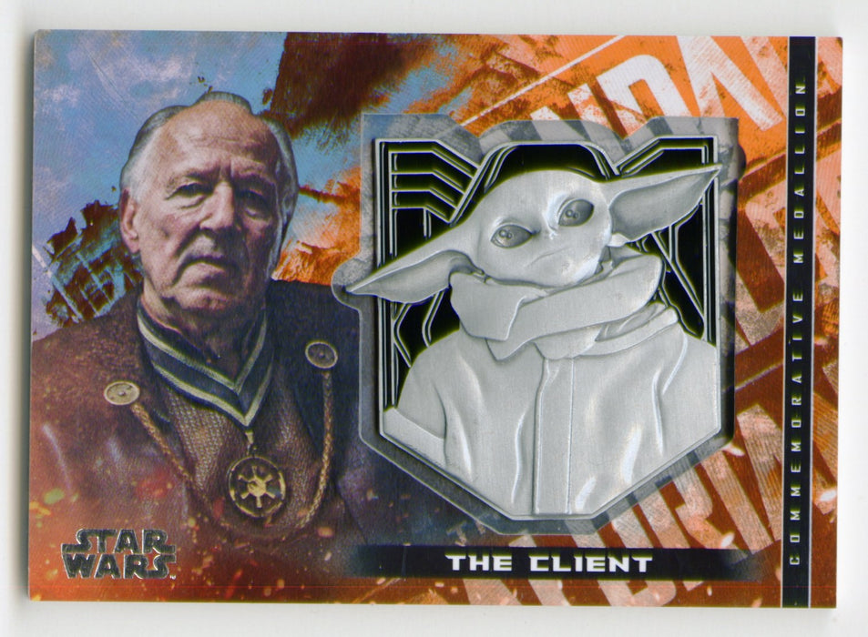 2020 Star Wars The Mandalorian Medallion Trading Card M-WHC The Client Topps - TvMovieCards.com