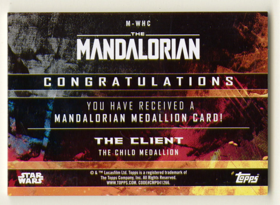 2020 Star Wars The Mandalorian Medallion Trading Card M-WHC The Client Topps - TvMovieCards.com
