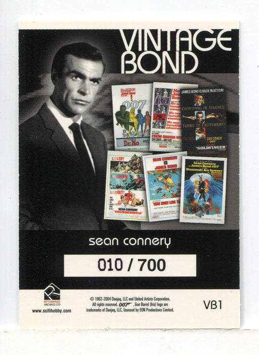 James Bond The Quotable James Bond Vintage Bond Chase Card VB1 #010/700 - TvMovieCards.com