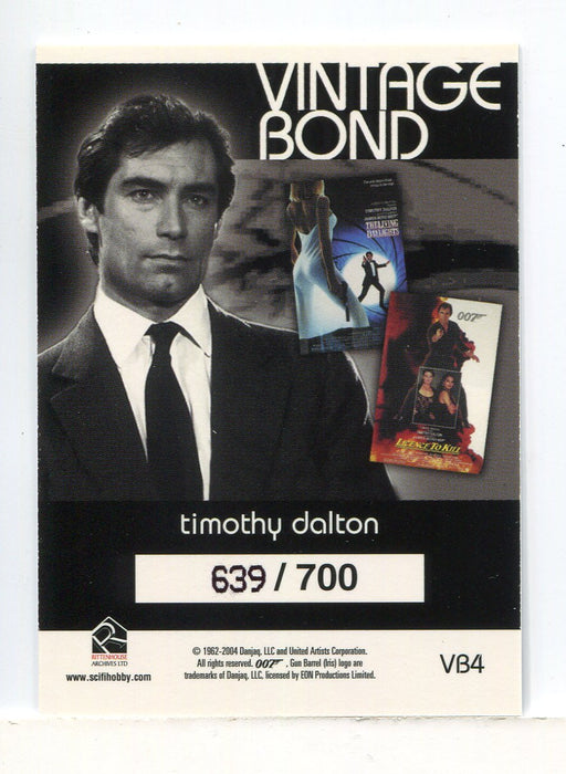 James Bond The Quotable James Bond Vintage Bond Chase Card VB4 #639/700 - TvMovieCards.com