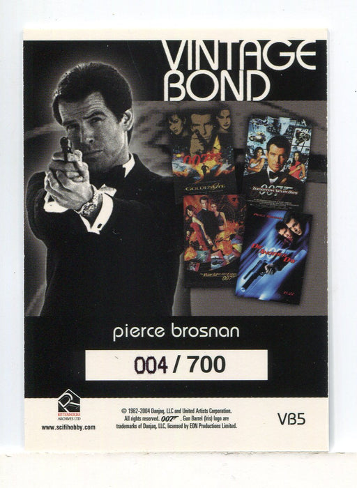 James Bond The Quotable James Bond Vintage Bond Chase Card VB5 #004/700 - TvMovieCards.com