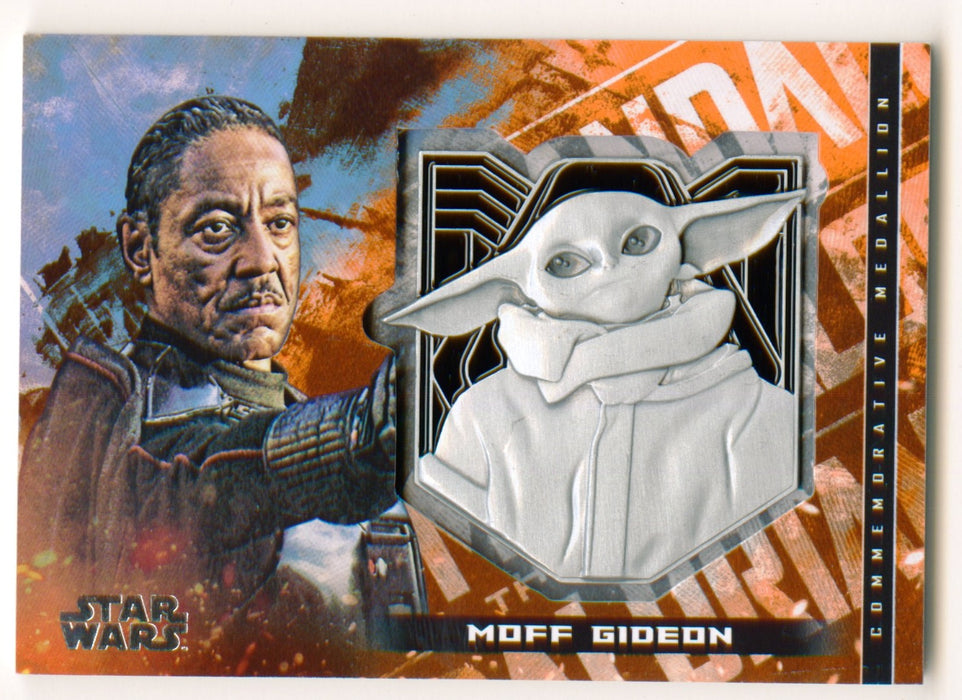 2020 Star Wars The Mandalorian Medallion Trading Card M-MGC Moff Gideon Topps - TvMovieCards.com