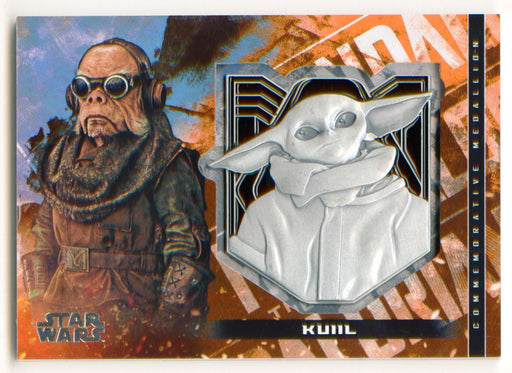 2020 Star Wars The Mandalorian Medallion Trading Card M-KC Kuiil Topps - TvMovieCards.com