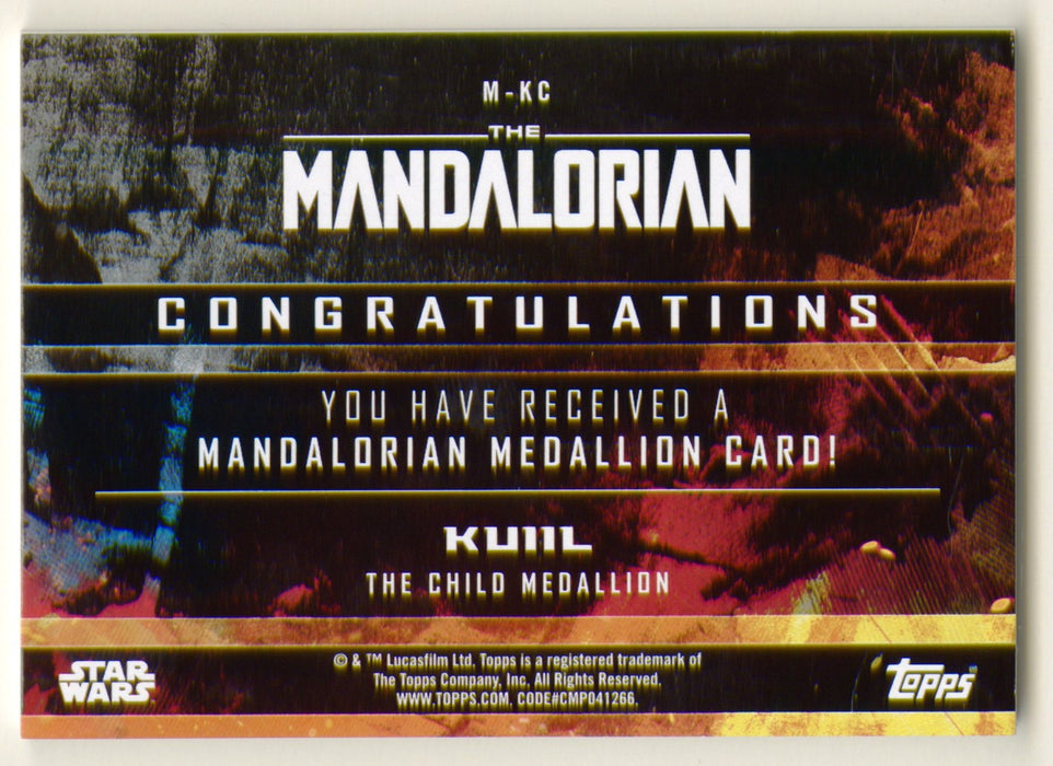 2020 Star Wars The Mandalorian Medallion Trading Card M-KC Kuiil Topps - TvMovieCards.com