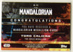 2020 Star Wars The Mandalorian Medallion Trading Card M-TC Toro Calican Topps - TvMovieCards.com