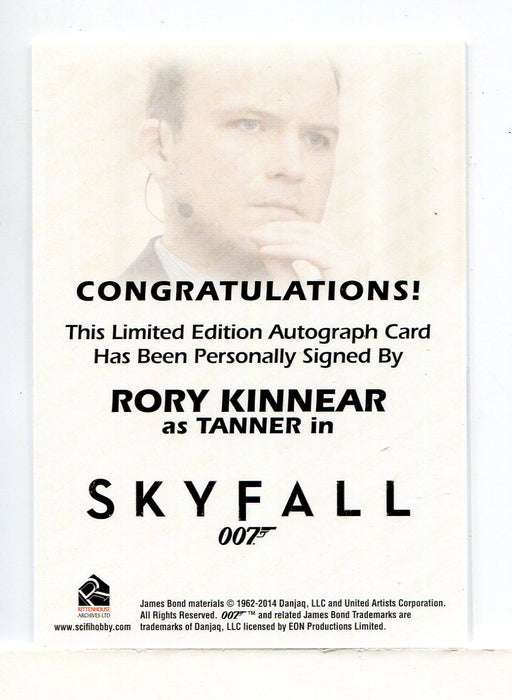 James Bond Archives Final Edition 2017 Rory Kinnear Autograph Card - TvMovieCards.com