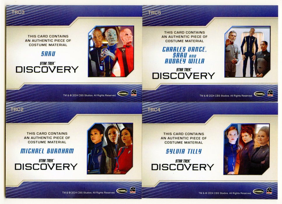 2025 Star Trek Discovery Season 5 Triple Relic Card Set TRC2 TRC3 TRC4 TRC5 - TvMovieCards.com
