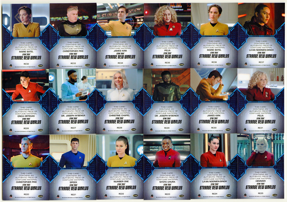 2025 Star Trek Strange New World Season 2 Costume Card Set RC20-RC37 - TvMovieCards.com