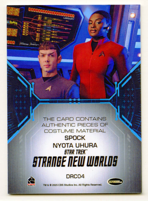 Star Trek Strange New World Season 2 Spock / Nyota Uhura Costume Card DRC04 - TvMovieCards.com