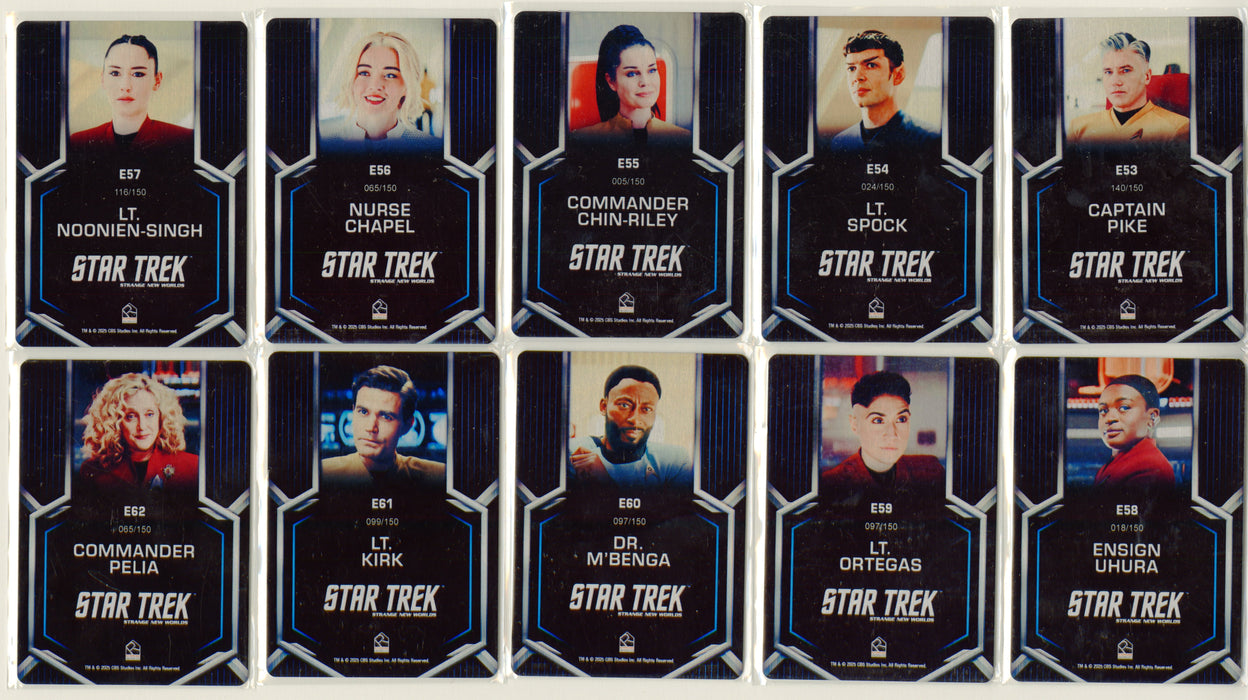 2025 Star Trek Strange New World Season 2 Expressions Of Heroism Metal Set E53-62 - TvMovieCards.com