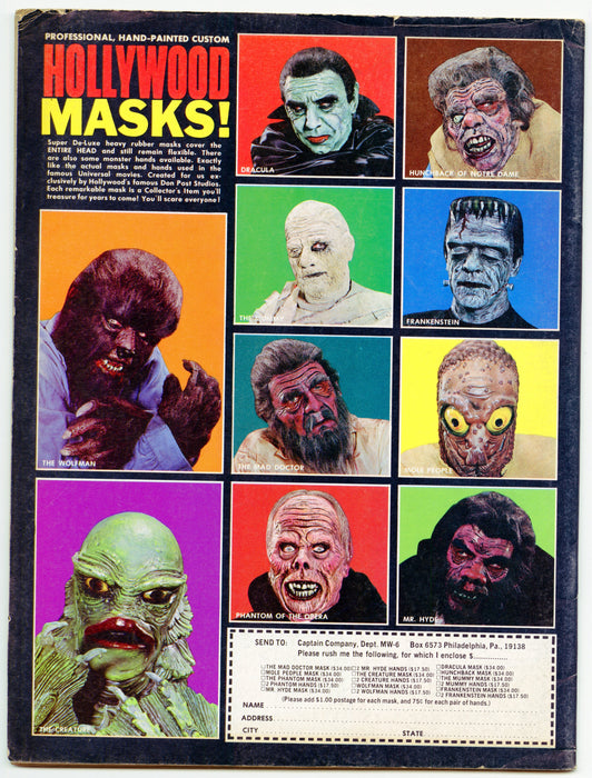 1966 Monster World Magazine #6 Frankenstein / Revenge of the Zombies - TvMovieCards.com