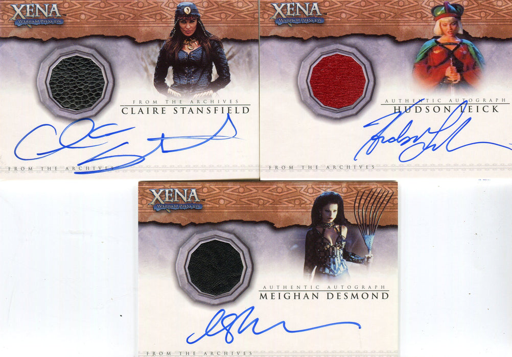 Xena Beauty and Brawn Limited Edition Autograph Costume Card Set AC1 AC2 AC3 - TvMovieCards.com