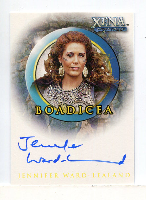 Xena Season Six Jennifer Ward-Lealand as Boadicea Autograph Card A18 - TvMovieCards.com
