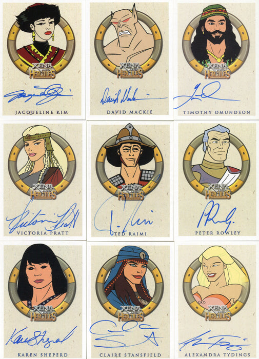 Xena & Hercules Animated Adventures Autograph Card Set 31 Cards - TvMovieCards.com