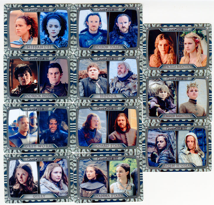 Game of Thrones Legends of the Realm Then & Now Progressions Metal Set T15-T26 - TvMovieCards.com