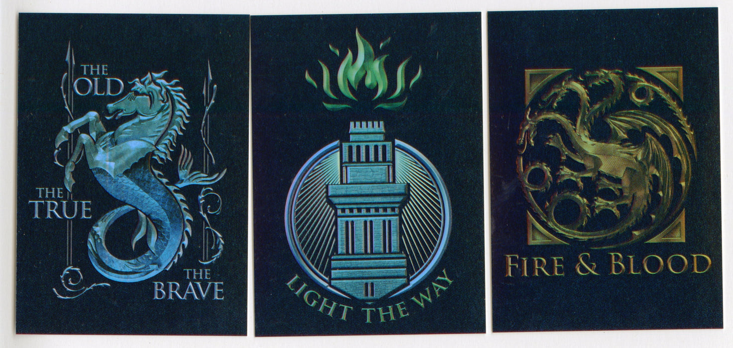 2024 House of the Dragon Season 1 House Motto Case Topper Card Set CT1 CT2 CT3 - TvMovieCards.com