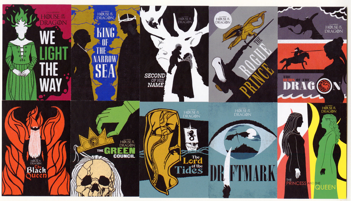 2024 House of the Dragon Season 1 JJ Lendl Episode Poster Card Set JJ1 - JJ10 - TvMovieCards.com