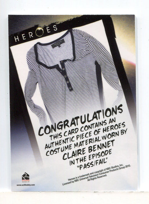 Heroes Archives Hayden Panettiere as Claire Bennet Costume Card - TvMovieCards.com