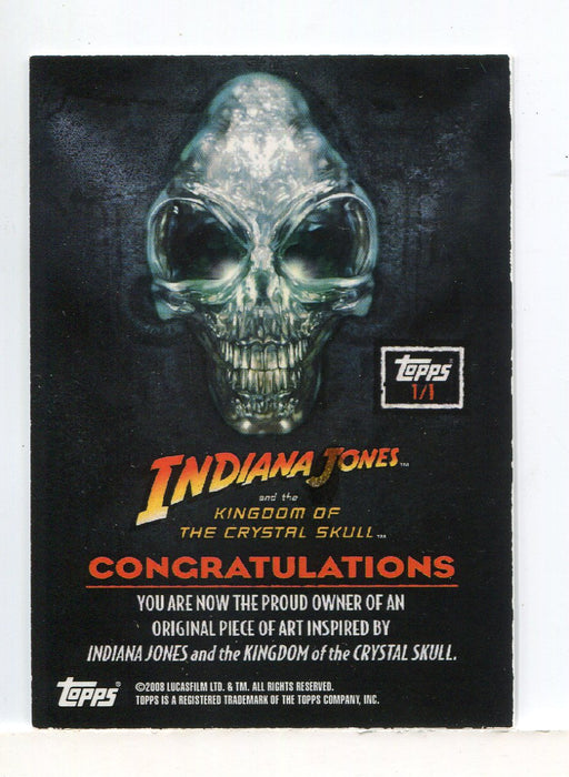 Indiana Jones Kingdom of the Crystal Skull Autographed Sketch Card - TvMovieCards.com